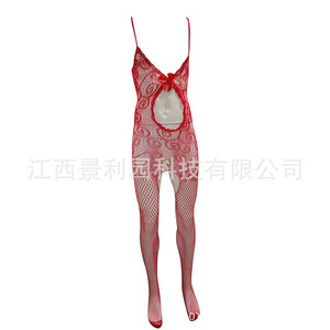 Men Sexy Mesh Lace Bodysuit With Butterfly Knot Hollow Design <b>Fishnet</b> Pantyhose One Piece Underwear Spandex Nylon Spring 2024 - Product Image 5