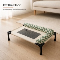 Lits pour animaux de compagnie universels toutes saisons en tissu Oxford avec dessus en maille, design suspendu, respirants, chauds, protection contre l'humidité, lits amovibles