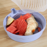 Hoogwaardige Professionele Plastic Slakom Snijder Eenvoudig Te Gebruiken Keuken Gereedschap Hakken Fruit Groenten Met Mes Divider