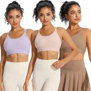 Soutiens-gorge de yoga légers sur mesure pour femmes, séchage rapide, respirants, gilets de sport haute intensité avec logo frontal – Vente en gros - Product Image 3