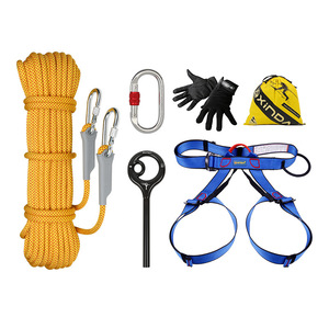 Dispositivo de rápel Xinda de 9 anillas con freno para escalada en roca, montañismo y descenso. - Product Image 2