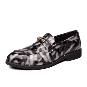 Luxurious Quality Italian-style Formal Wear Men's Genuine Leather Camouflage Steel Toe Slip-On Oxford Handcrafted <b>Shoes</b> Autumn - Product Image 1