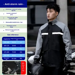 Bộ đồ mưa đi xe đạp nam <span class=keywords><strong>2025</strong></span>, chống thấm nước toàn thân, chất liệu dày, bán buôn, chống thấm cho các hoạt động ngoài trời như đi bộ đường dài - Product Image 6