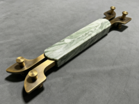 Poignées de porte en acier inoxydable et en pierre, poignées en marbre naturel, sur mesure pour les portes en verre d'hôtel