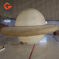 Ballon gonflable éducatif en PVC du système solaire (Terre, Mars, Saturne) – Neuf planètes – Accessoire pédagogique gonflable pour l'apprentissage de la planète Saturne