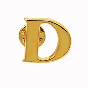 Spilla da Colletto/Spilla da Bavero da Uomo in Ottone con Logo Alfabeto Fantasia Oro 26 Lettere A-Z - Product Image 6