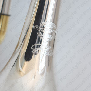 <span class=keywords><strong>Corneta</strong></span> <span class=keywords><strong>Soprano</strong></span> Profesional en Mi bemol con Cuerpo de Latón Plateado y Dorado, Válvulas de Cuproníquel, Mecanismos EB, Estuche Rígido en Oferta - Product Image 4