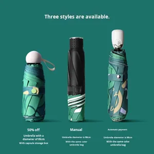 <span class=keywords><strong>Parapluie</strong></span> UV pliable compact et portable à double usage Protection contre la pluie <span class=keywords><strong>Parapluie</strong></span> solaire pour <span class=keywords><strong>femme</strong></span> - Product Image 2