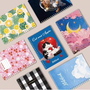 สมุดบันทึกของขวัญแบบกำหนดเอง ดีไซน์สร้างสรรค์ ลายการ์ตูน ปกแบบสันห่วง กระดาษหนา สำหรับนักเรียน แบบเส้นบรรทัดแนวนอน - Product Image 2