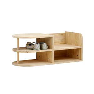 Banc à chaussures scandinave en pin naturel, étagère multi-niveaux pour <span class=keywords><strong>entrée</strong></span>, organisateur de <span class=keywords><strong>rangement</strong></span>, mobilier de maison moderne, banc de siège Pro - Product Image 2