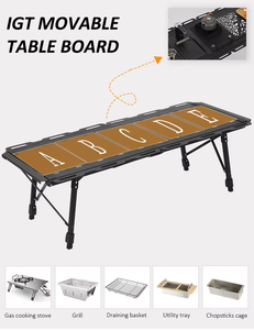 Portable <strong>Adjustable</strong> Height Aluminum IGT <strong>Table</strong> with Carrying Bag for Outdoor <strong>Folding</strong> <strong>Picnic</strong> &amp; Camping in Kitchen or Exterior Use - Product Image 3
