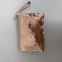 Pochette à sequins réversibles, pochette de voyage scintillante sirène avec bandoulière pour femme, soirée