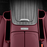 Boîte de rangement pour siège de voiture en cuir PU, porte-gobelet, poche organisateur, sac