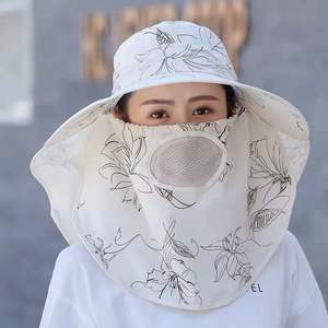 Sombrero de Pescador para Mujer con Protección Facial, Transpirable, Protección Solar, Ala Ancha, para Primavera y Verano, Protector de Cuello - Product Image 3