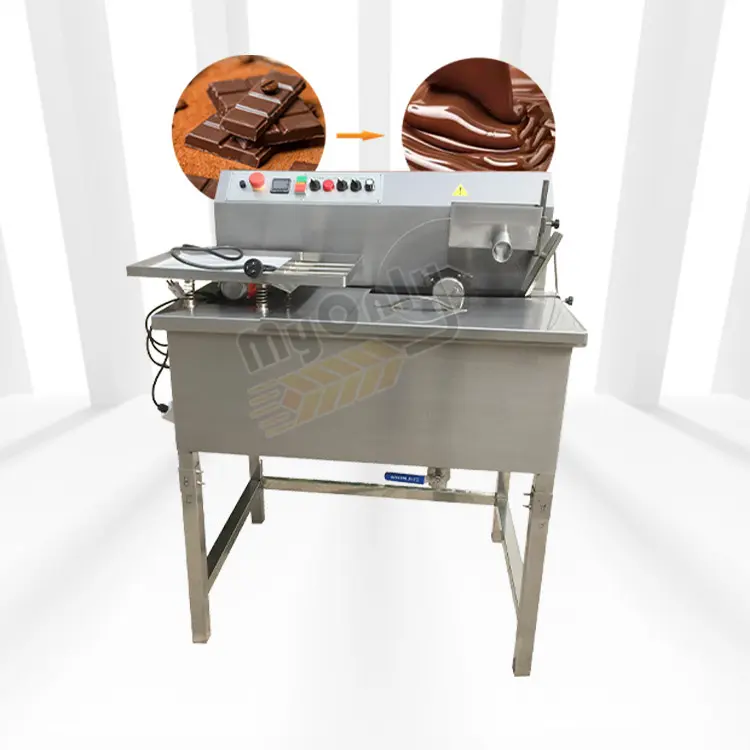 Commercial Tabletop Wheel Molding 15kg Chocolate Enrobing Table Temper Machine to Melt Chocolate