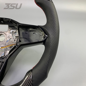Volante de fibra de carbono de carreras con LED para Volkswagen <span class=keywords><strong>MK8</strong></span> Golf Life <span class=keywords><strong>GTI</strong></span> GTD R Gts R-Line Variant New Car Parts - Product Image 4