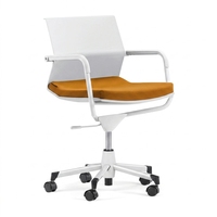 Chaise de conférence ergonomique exécutive en tissu certifiée TUV, accoudoirs en PP, siège en mousse haute densité, hauteur réglable, pivotante