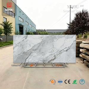 Losa de Piedra Sinterizada Amarilla Española de 9 mm, 1200x2700 mm, Acabado Brillante, Diseño Moderno con Vetas en Forma de Libro, para Baño, Sala de Estar y Paisajismo - Product Image 1