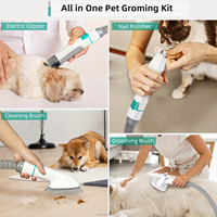 Machine de toilettage multifonctionnelle pour animaux de compagnie, coupe-poils et coupe-ongles, rechargeable, en plastique, portable, pratique, faible bruit, aspirateur à poils pour animaux