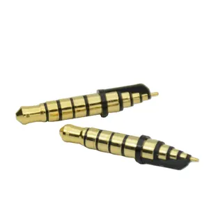 Gold plating solderable male 5 pole 3.5mm audio plug