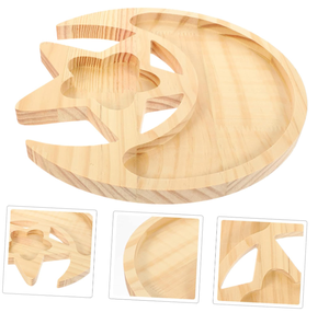 Chất Lượng Cao Bằng Gỗ Máy Tính Để Bàn Lưu Trữ Khay Mặt Trăng Và Sao Thiết Kế Sáng Tạo Snack Và Trái Cây Phục Vụ Tấm Cho Nhà Và Văn Phòng - Product Image 3