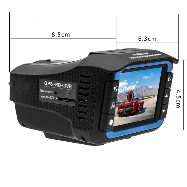 Russian Market 3 in 1/2 in 1 Driving Car Recorder Radar Detector Electronic Dog GPS Tracker Dashcam Car DVR Camera
