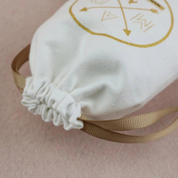 Sac à bijoux personnalisé avec logo, pochette en toile de coton, petit sac à cordon pour bijoux et montres, emballage cadeau
