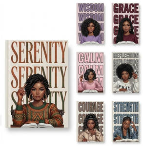 Vinilos Adhesivos de Silicona Duraderos para Tazas, con Diseño de Niña Afroamericana, Oración Cristiana y Alfabeto, Resistentes al Agua y a los Rayos UV, Listos para Aplicar - Product Image 1