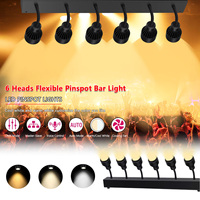 Barre de projecteurs LED de scène 6x10W avec zoom manuel, faisceau et wash, couleur blanche, DMX512 pour DJ, discothèque, fête, maison, club, concert en direct, église