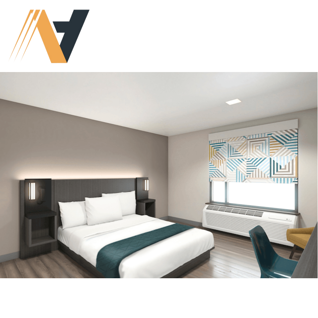 Premium Custom Hotel Furniture. OEM for Motel 6 Hotel. Chair - Wardrobe - Bed Sets - Bed Frame - Bunk Bed - Office Desk