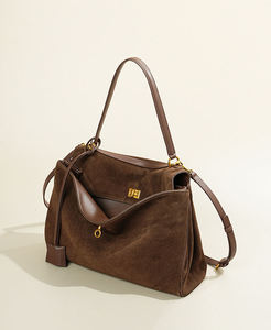 High Quality Luxury Genuine Leather Suede <b>Tote</b> <b>Bag</b> Women's Large Capacity Branded <b>Bags</b> Luxury Women Shoulder <b>Bag</b> Handbag - Product Image 3