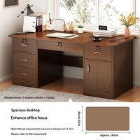 Bureau d'ordinateur modulaire, simple et moderne, pour la maison, bureau d'étudiant, bureau d'écriture pour chambre à coucher avec serrure, bureau de travail, salon