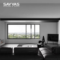 Ventana Corredera de Aluminio con Rotura de Puente Térmico Sayyas JE86-TS, Profundidad de Marco de 86 mm, Vidrio Low-E con Relleno de Argón, para Proyectos de Edificios Modernos