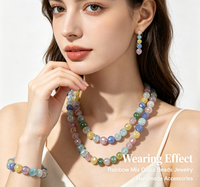 Vente directe usine – Perles de verre plates en jade coloré de 8 mm, facettées, rondelles, intercalaires, pour la fabrication de bijoux bohèmes, bracelets et colliers