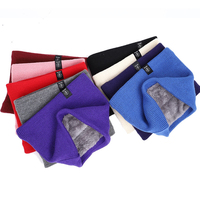 Hiver Hommes Acrylique Réversible Anti-Transpiration Court Double Couche Polaire Tricoté Tubulaire Cou Chauffe-Cou