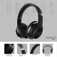 Casque DOQAUS Vogue5 CE ROHS bleu, sport, jeu, haut-parleur 2 en 1, écouteurs sans fil, casque de jeu supra-auriculaire
