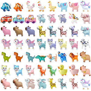 <span class=keywords><strong>Palloncini</strong></span> in Foil a Forma di Animali Carini <span class=keywords><strong>con</strong></span> Ruote e Corde, Elefante, Unicorno, Leone, Cane, Gatto, <span class=keywords><strong>Coniglio</strong></span>, <span class=keywords><strong>Palloncini</strong></span> in Foil per Bambini - Product Image 2