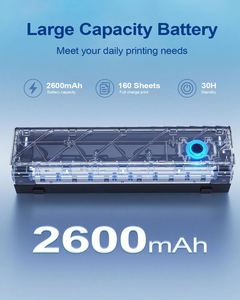 Jiuyin N80 Portable Thermal Printer Inkless Wireless for 216MM Paper Size 2600mAh Battery 203dpi High-Resolution in Stock - Product Image 4