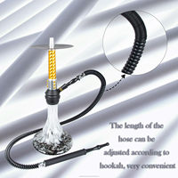 Ensemble de chicha en verre de luxe personnalisé, pièces en acier inoxydable givré, 60 cm, boîte cadeau, logo personnalisé - Marque Asianstar, vente en gros pratique