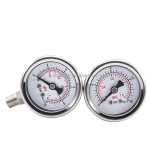 0-100Psi Glycerin Flüssigkeits gefülltes Niederdruck manometer BSP Unteres SS-Gehäuse Wasserpumpe Pneumatische Luft RV-Schlauch tank Gas test 100bar - Product Image 5