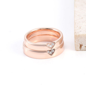 Anillo de compromiso de diamantes cultivados en laboratorio para parejas, joyería fina, bandas para hombres y mujeres, Joyería de diamantes hecha en laboratorio - Product Image 4