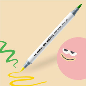 Custom Dual Tip Acrylic Paint Marker for DIY Art Graffiti <b>Supplies</b> for Wood Canvas Stone Rock Glass Ceramic Surfaces - Product Image 1