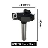 1 pièce Fraise de surfaçage CNC 8 12 12.7mm, type insert, pour le fraisage de faces de spoilboard, le fraisage de planches et le rainurage du bois