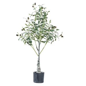 Fleurs qui accompagnent sa vie, olivier artificiel, grande plante en pot d'intérieur, décoration pour le salon - Product Image 5