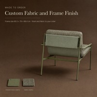 Fauteuil d'appoint en métal vert, fauteuil rembourré pour salon, fauteuil de détente moderne