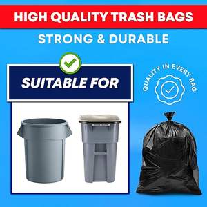Heavy Duty Outdoor Indoor Extra Large Big Black <b>Trash</b> Garbage 45 gallon <b>Bag</b> Customized Size Color 100 <b>Bags</b> Count - Product Image 5