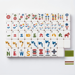 Juego de Fichas de Mahjong de Lujo, Ecológico, Portátil, Plegable, Resistente, <span class=keywords><strong>para</strong></span> 4 Jugadores, Juego de Interior, Regalo <span class=keywords><strong>para</strong></span> <span class=keywords><strong>Amigos</strong></span> y Familiares, Material Acrílico - Product Image 5