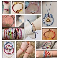 Benang Tali Nilon 0.8mm untuk Simpul Cina, Makrame, Gelang, Tali Kepang, DIY, Rumbai, Manik-manik, Rambut, Sulaman Silang, Dicat