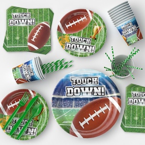 Juego <span class=keywords><strong>de</strong></span> Vajilla para el Día del Partido <span class=keywords><strong>de</strong></span> Fútbol, Cenas, Almuerzos, Dulces y Pasteles para Fiestas <span class=keywords><strong>de</strong></span> Cumpleaños - Product Image 5