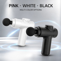 Pistolet de massage OEM mini, 4 niveaux de vitesse, 4 têtes, 460g, pistolet de massage des tissus profonds, chargement Type C, 42dB silencieux, direct usine